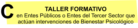 TALLER FORMATIVO en Entes Pblicos o Entes del Tercer Sector que actan intervenciones de Bienestar Psicolgico C